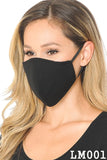 black 4 layers women face mask 