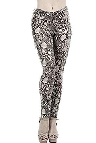 Fashion Secrets Women`s Leopard Cheetah Animal Print Slim Pants