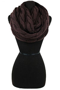 Fashison Secerts Cable Knit Infinity Wool Neck Warmer Shawl Wraps Scarf