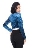Fashion Secrets Women`s Front Knot Tie Velvet Bolero Shrug Cardigan Jacket, Pus Sizes