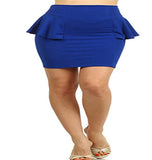 Fashion Secrets Fitted Peplum High Waist Mini Skirt .