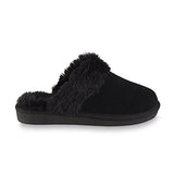 Bongo Women Black Slipper Clog with Fur Trim Black Beige Size 7 8 9