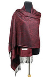 Fashion Secrets Women Paisley Pashmina Silk Solid Long Soft Scarf Wrap Shawl