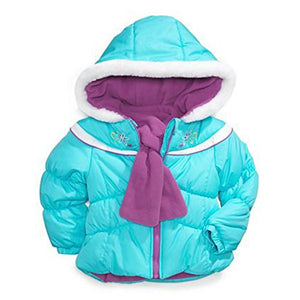London Fog Little Girls Blue Winter Coat & Scarf Ski Jacket Set Size 4