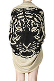 Womens Tiger Animal Print Sweater Loose Cardigan