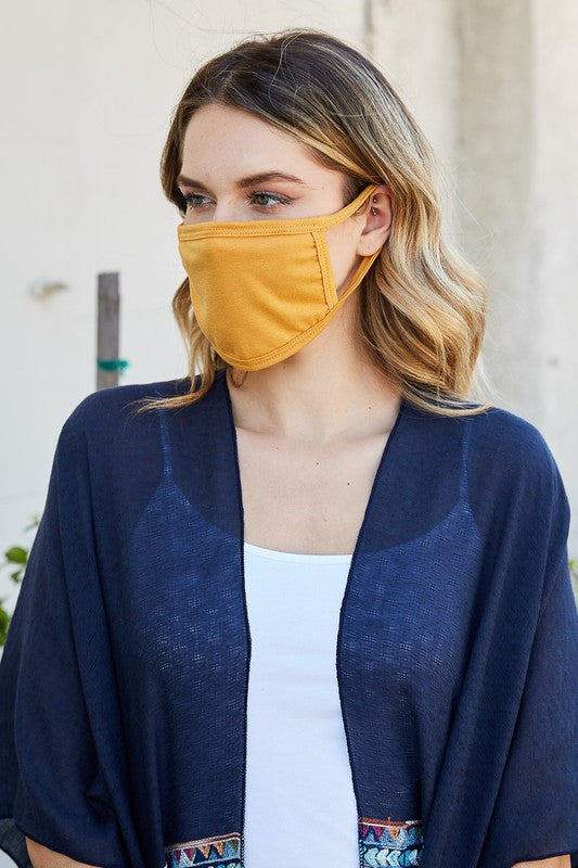 3 Pcs Fashion Face Cover Mouth Mask Unisex Washable Reusable Cotton